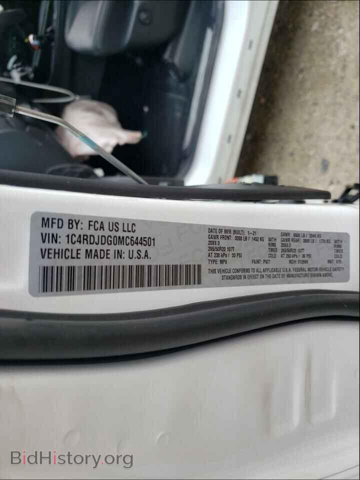 2021 DODGE DURANGO - VIN: 1C4RDJDG0MC644501 - Photo 10
