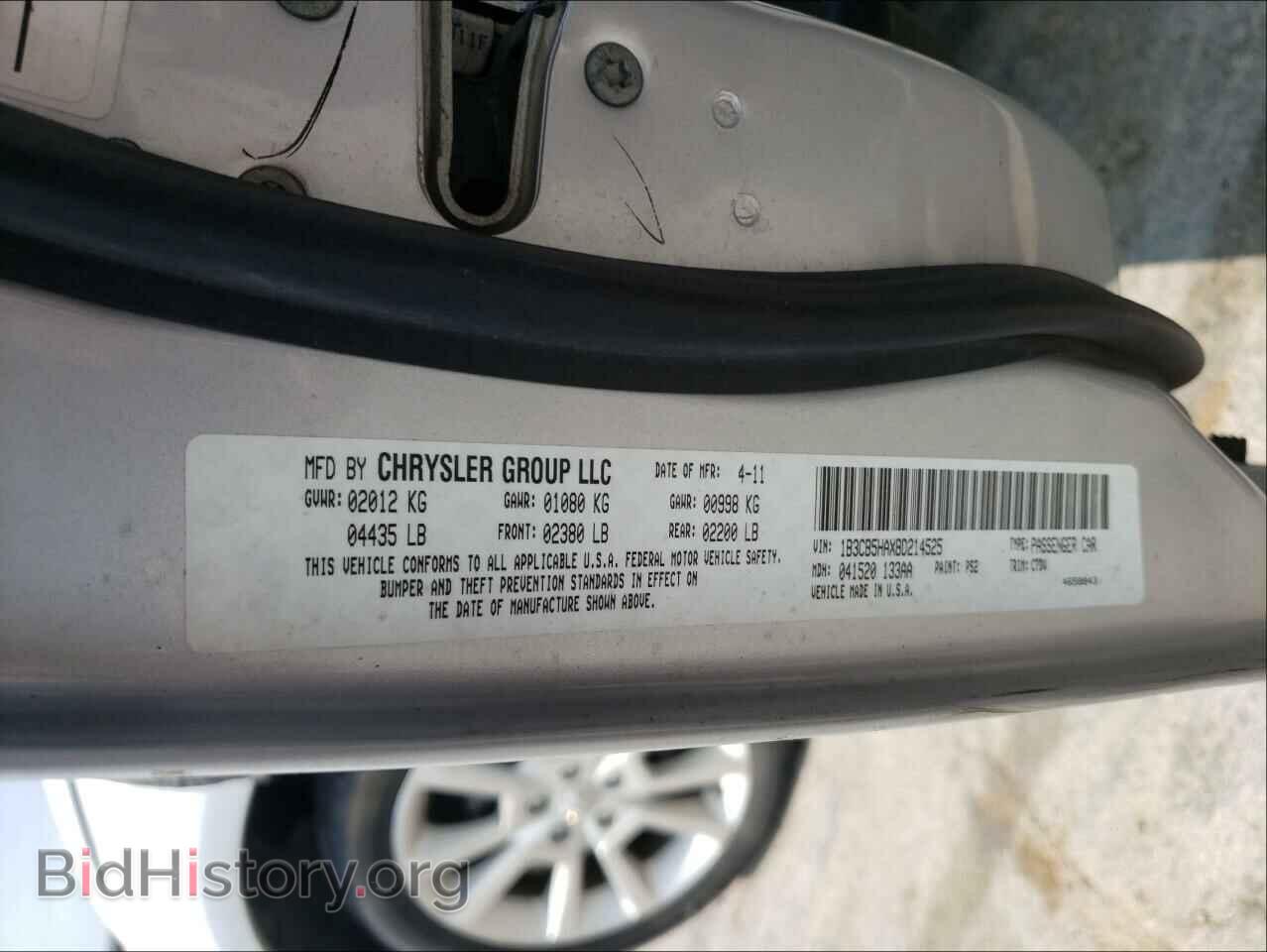 2011 DODGE CALIBER - VIN: 1B3CB5HAXBD214525 - Фото 10