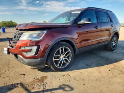 2016 Ford EXPLORER Sport, maroon — VIN 1FM5K8GT1GGB77264, Copart