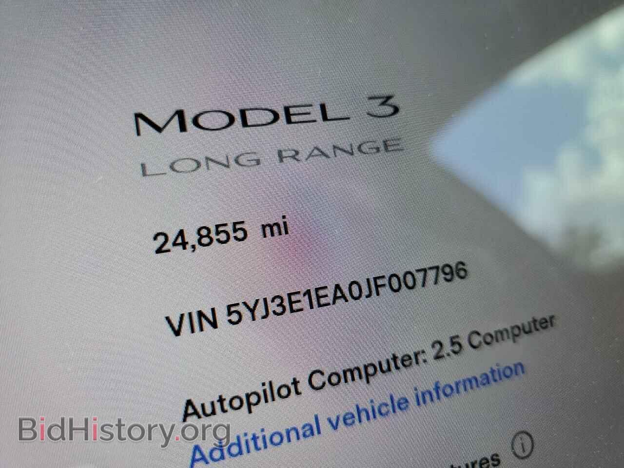 2018 TESLA MODEL 3 - VIN: 5YJ3E1EA0JF007796 - Фото 8