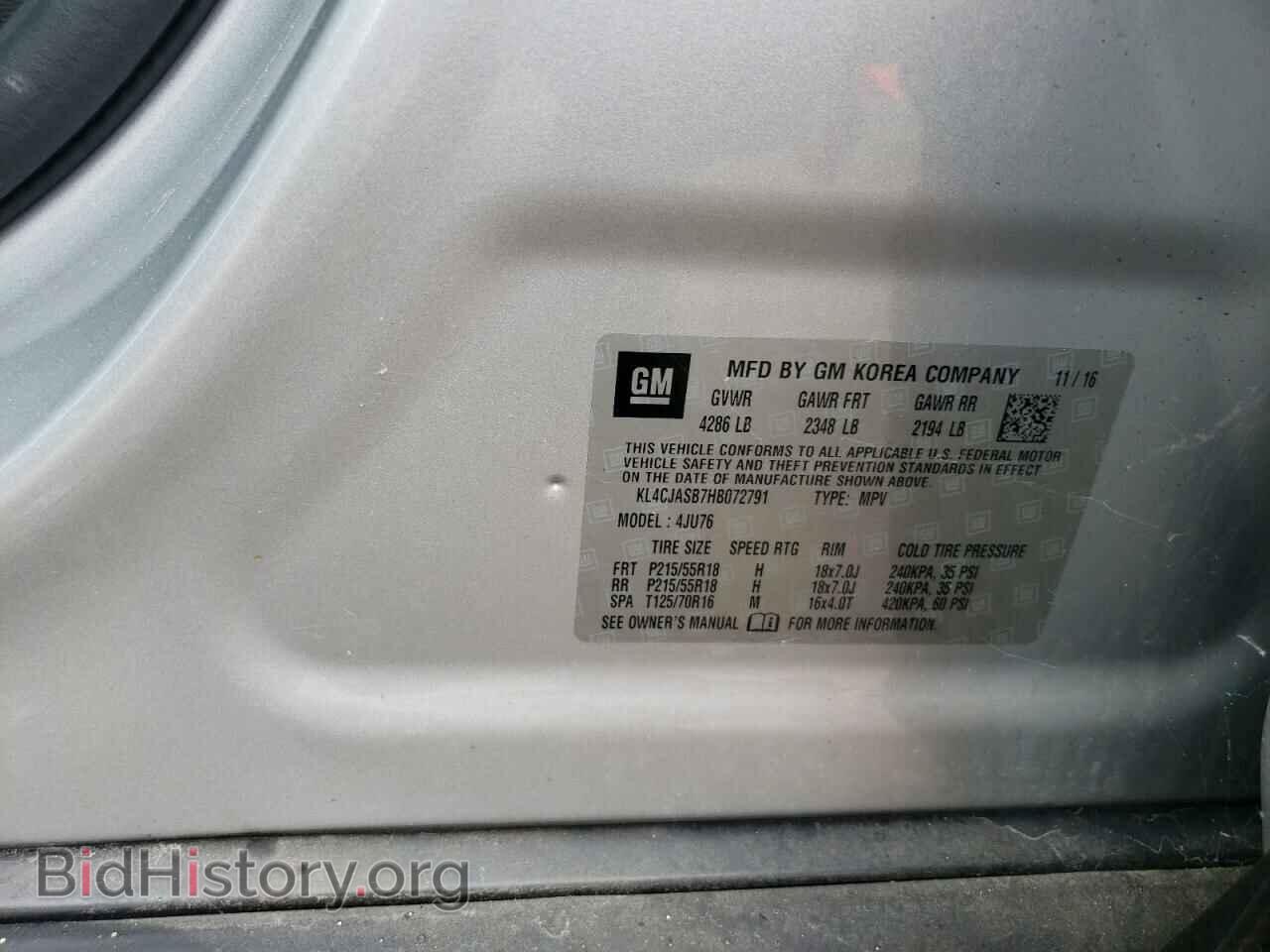 2017 BUICK ENCORE - VIN: KL4CJASB7HB072791 - Photo 10
