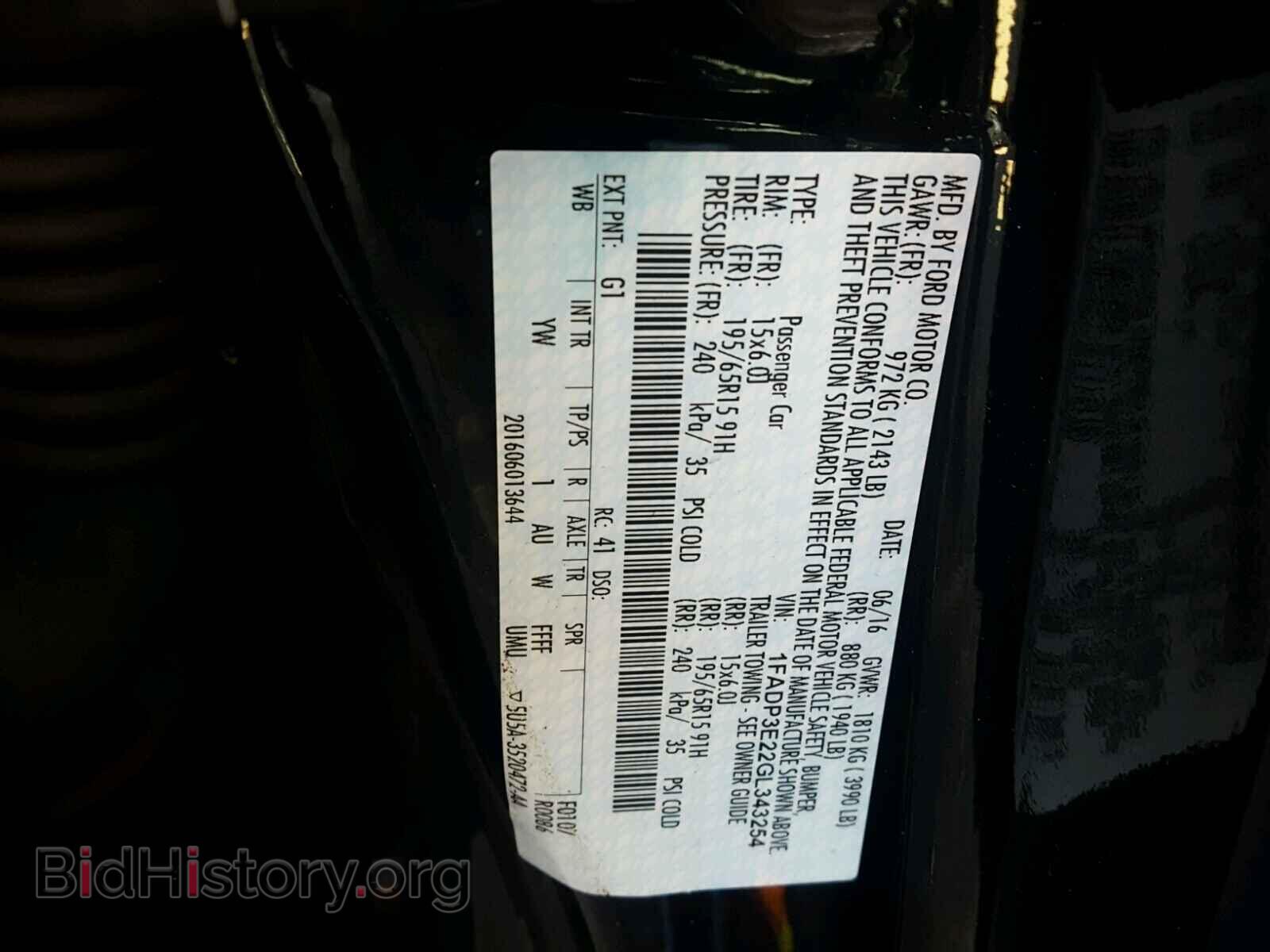 2016 FORD FOCUS - VIN: 1FADP3E22GL343254 - Photo 10