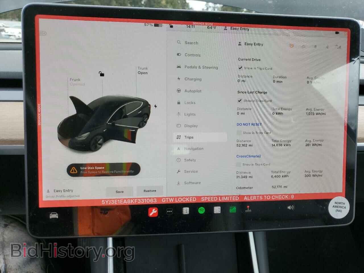 2019 TESLA MODEL 3 - VIN: 5YJ3E1EA8KF331063 - Фото 9