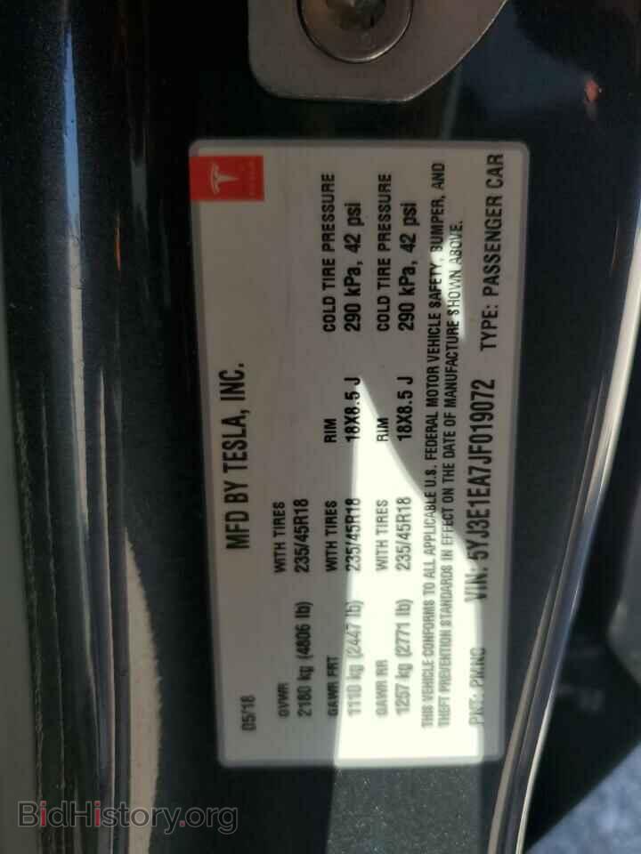 2018 TESLA MODEL 3 - VIN: 5YJ3E1EA7JF019072 - Photo 12