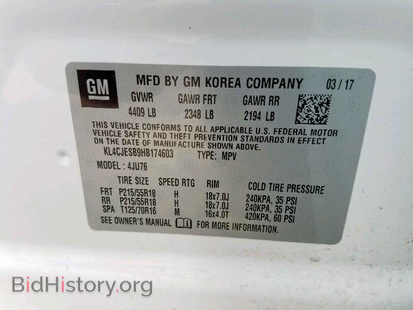 2017 BUICK ENCORE PRE - VIN: KL4CJESB9HB174603 - Photo 10