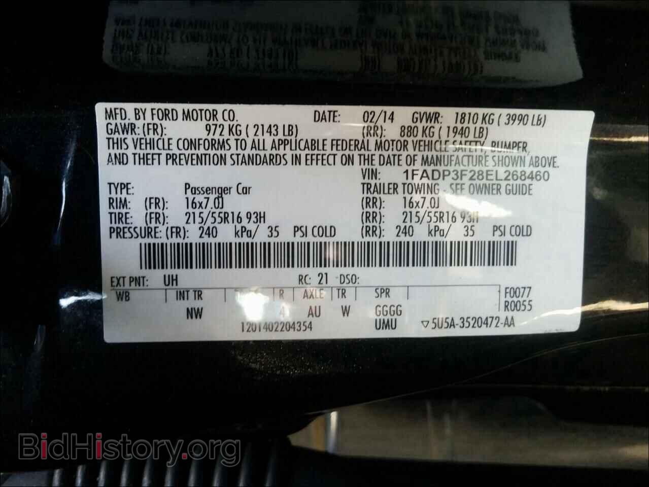 2014 FORD FOCUS - VIN: 1FADP3F28EL268460 - Photo 10