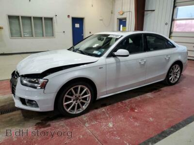 2014 Audi A4 Premium Plus, белый — VIN WAUFFAFL7EN022987, Copart