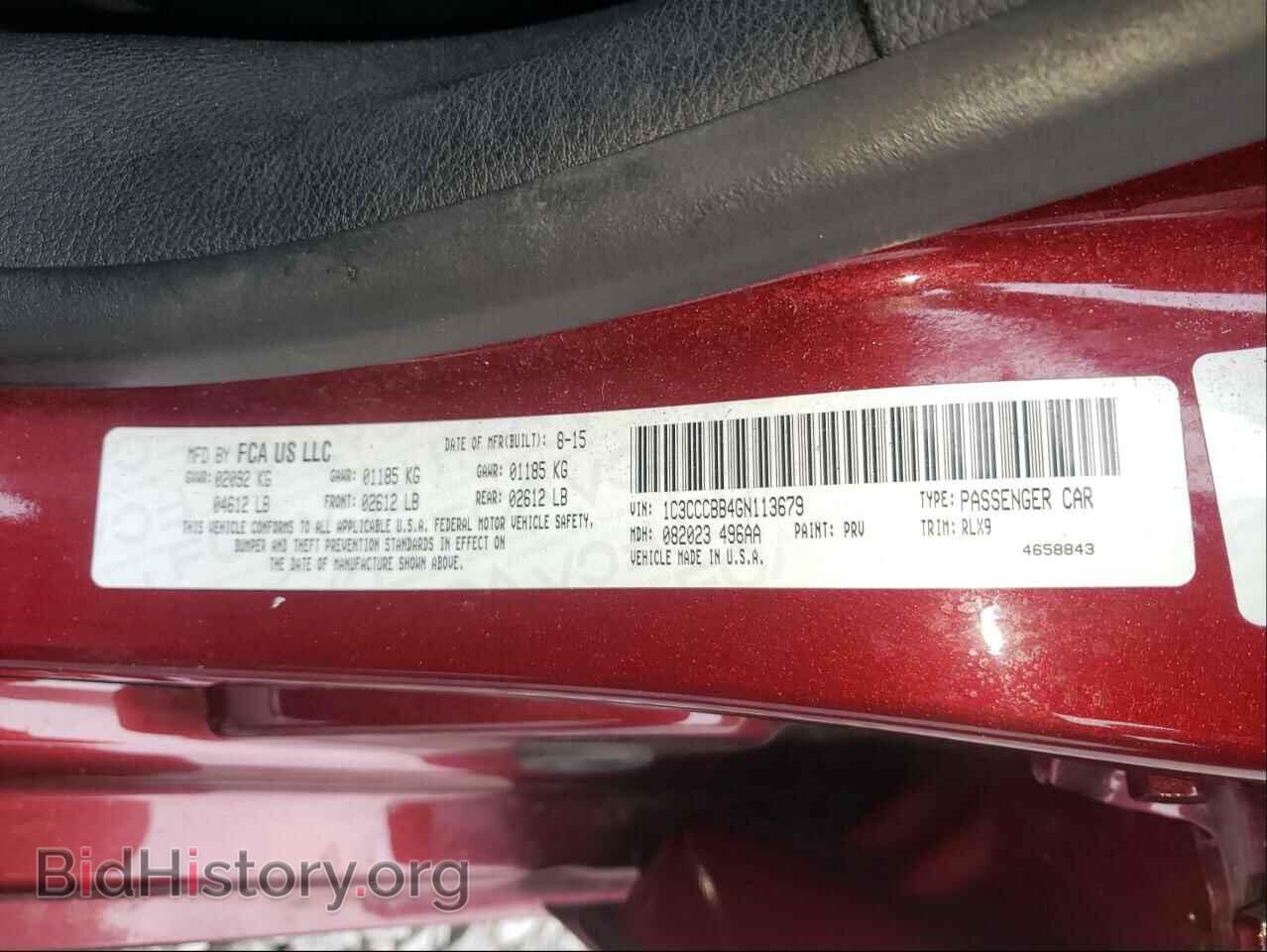 2016 CHRYSLER 200 - VIN: 1C3CCCBB4GN113679 - Фото 10