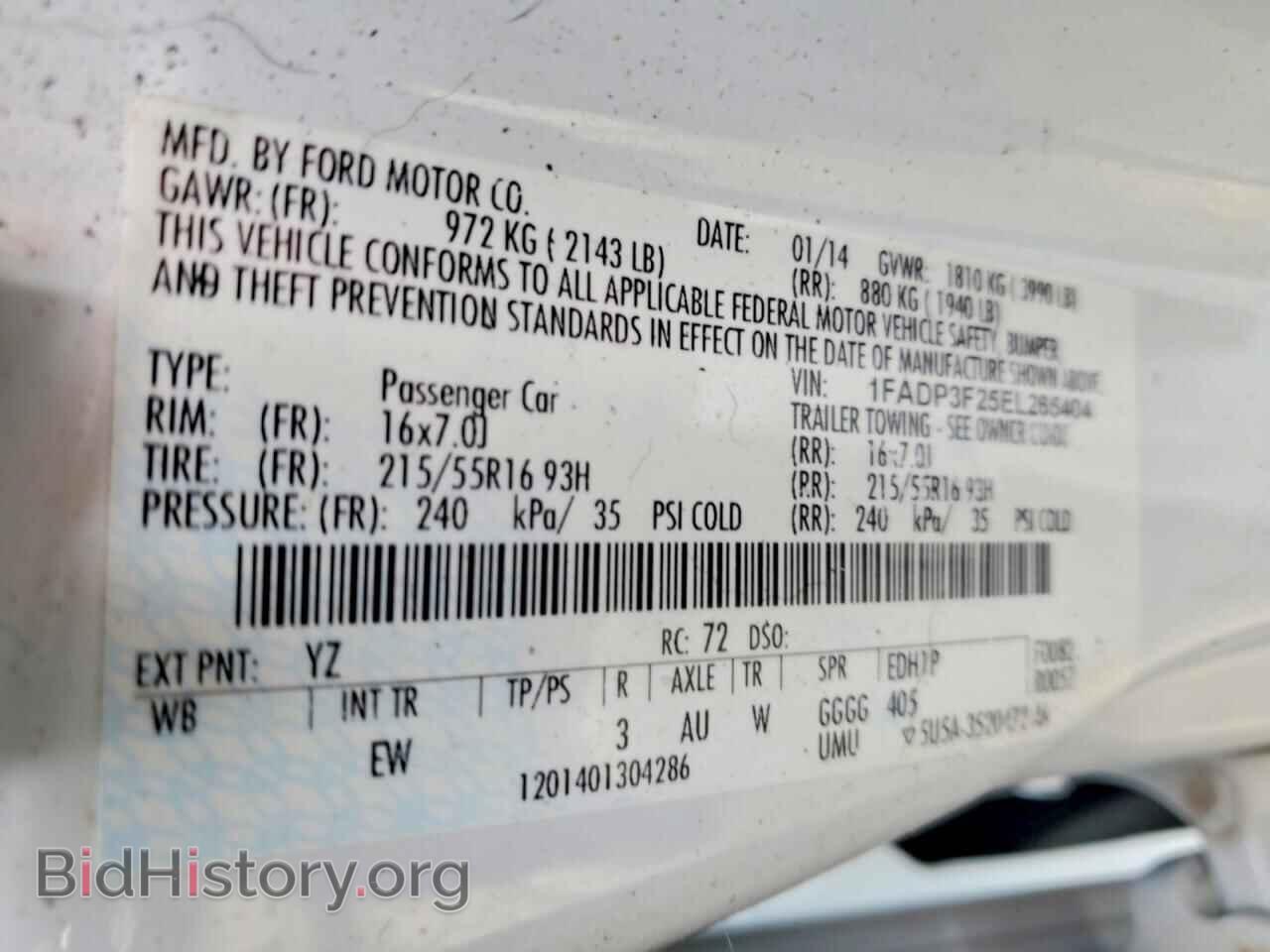 2014 FORD FOCUS - VIN: 1FADP3F25EL265404 - Фото 13