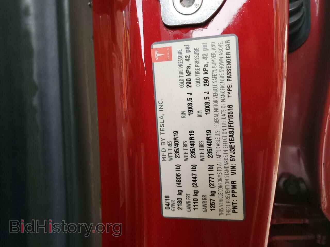 2018 TESLA MODEL 3 - VIN: 5YJ3E1EA8JF015516 - Photo 12