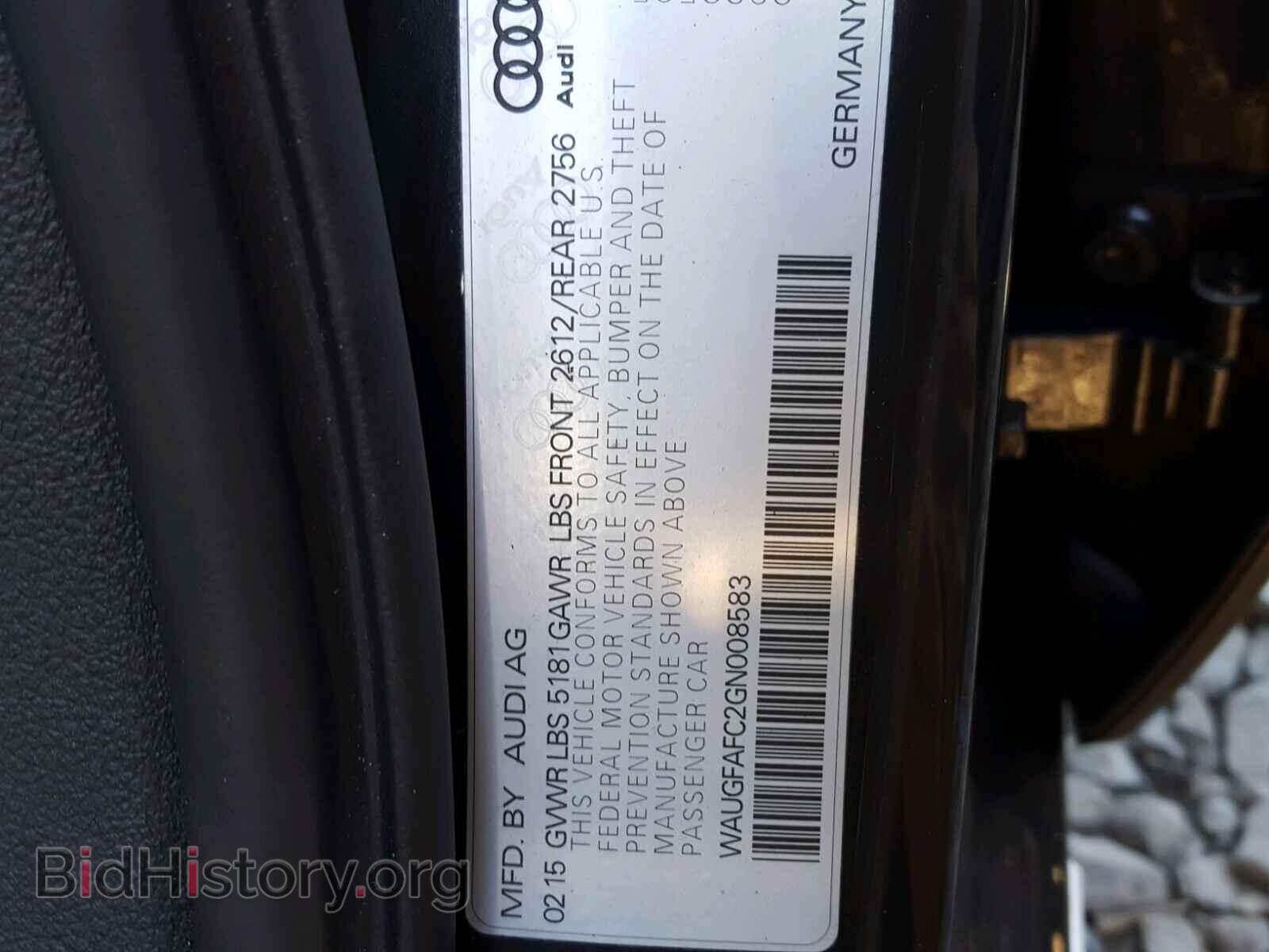 2016 AUDI A6 - VIN: WAUGFAFC2GN008583 - Фото 10