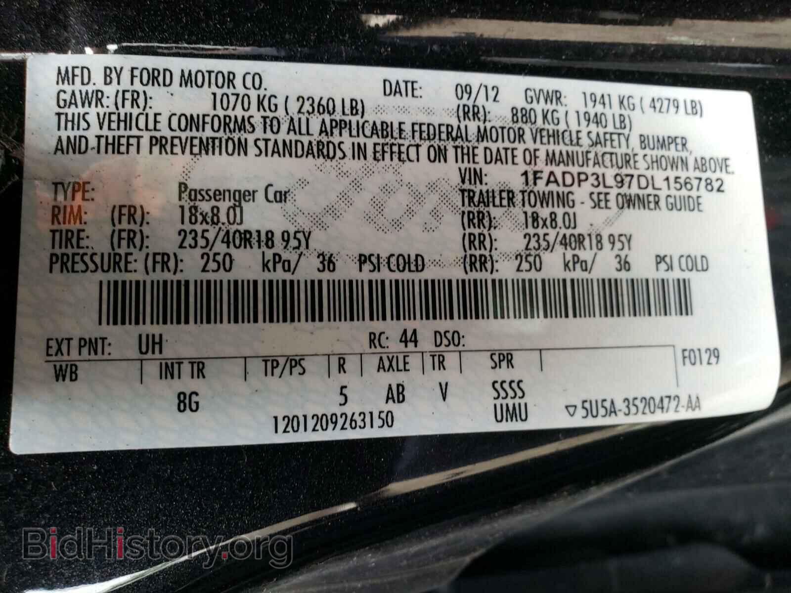 2013 FORD FOCUS - VIN: 1FADP3L97DL156782 - Фото 10