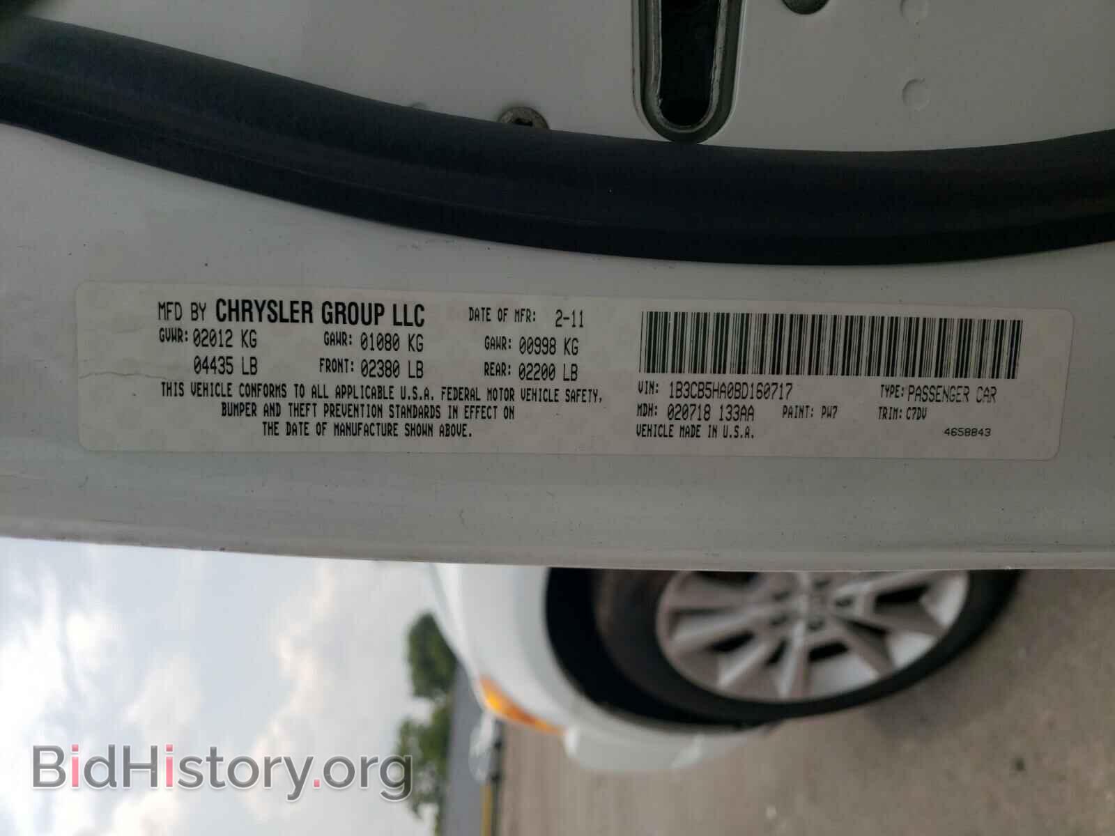 2011 DODGE CALIBER - VIN: 1B3CB5HA0BD160717 - Фото 10