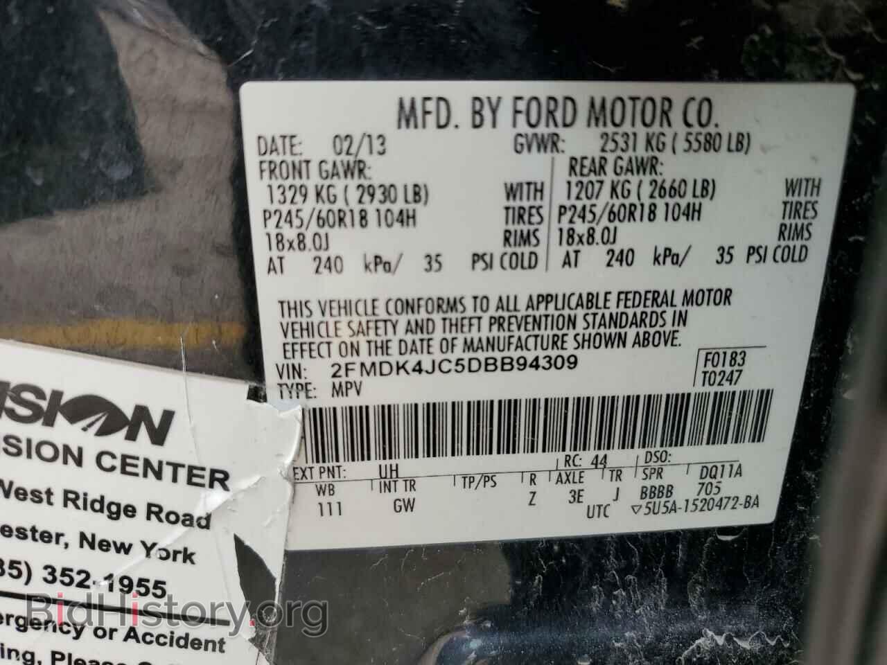 2013 FORD EDGE - VIN: 2FMDK4JC5DBB94309 - Photo 12
