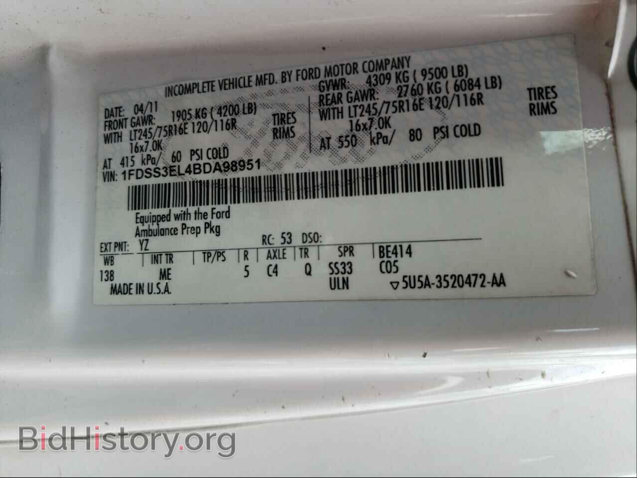 2011 FORD ECONOLINE - VIN: 1FDSS3EL4BDA98951 - Photo 10