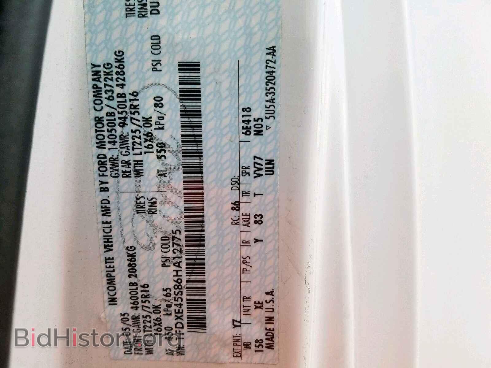 2006 FORD ECONOLINE - VIN: 1FDXE45S86HA12775 - Фото 10