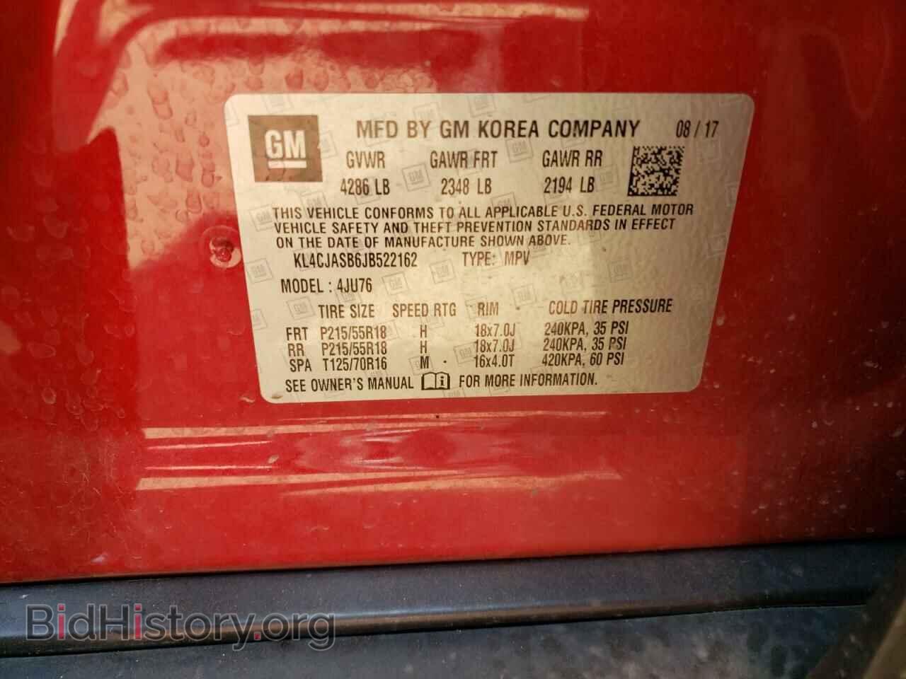 2018 BUICK ENCORE - VIN: KL4CJASB6JB522162 - Фото 10