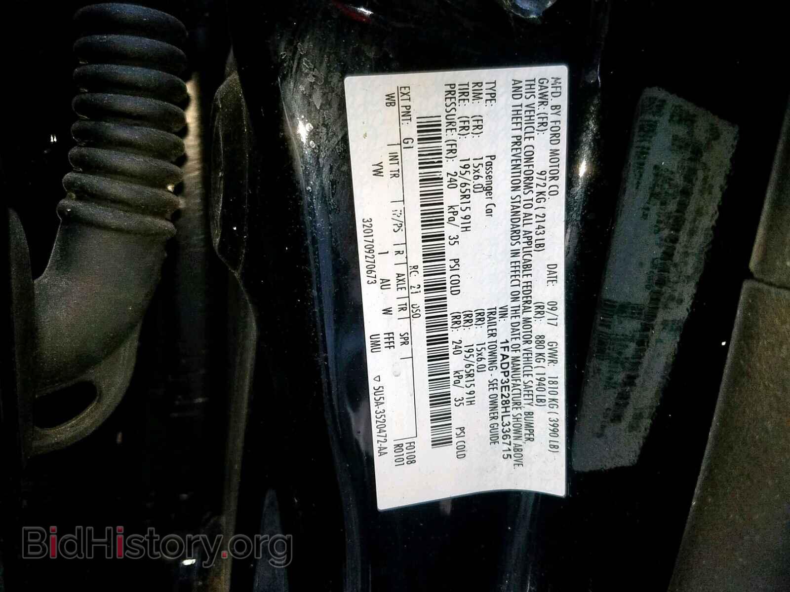 2017 FORD FOCUS - VIN: 1FADP3E28HL336715 - Photo 10
