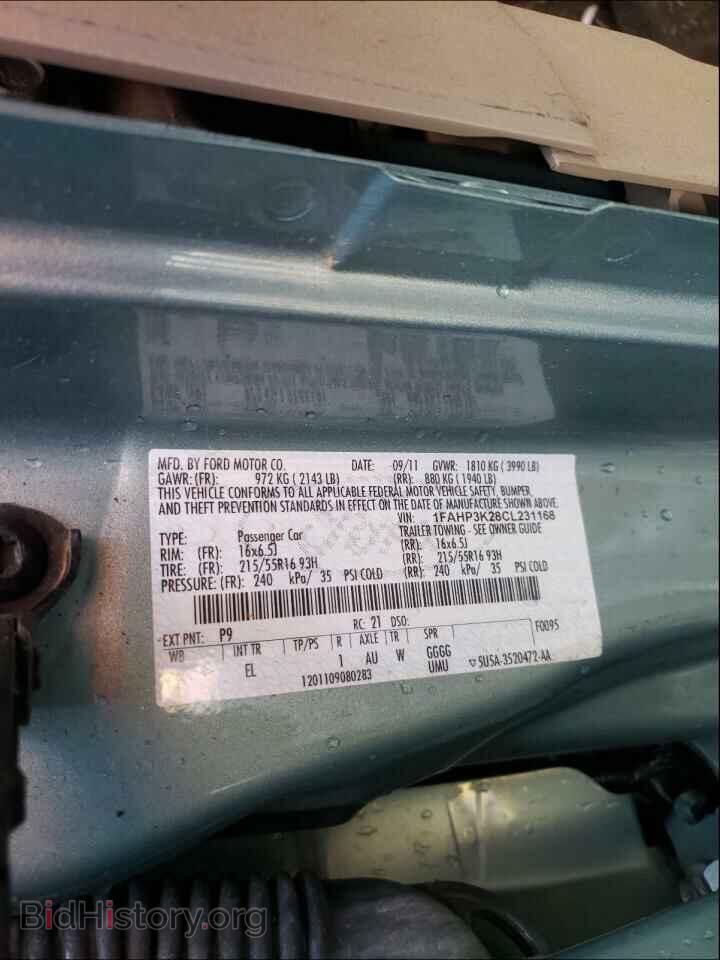 2012 FORD FOCUS - VIN: 1FAHP3K28CL231168 - Photo 10