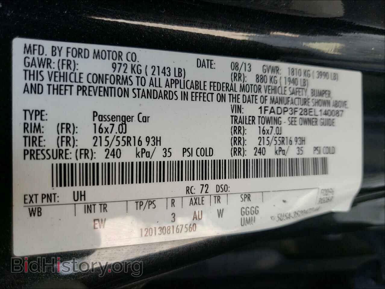 2014 FORD FOCUS - VIN: 1FADP3F28EL140087 - Photo 10
