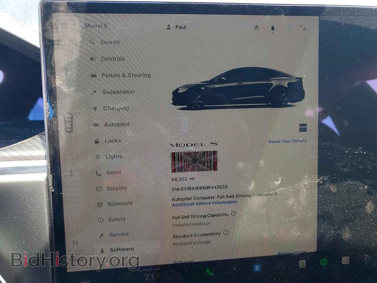 2021 TESLA MODEL S - VIN: 5YJSA1E61MF442530 - Фото 9