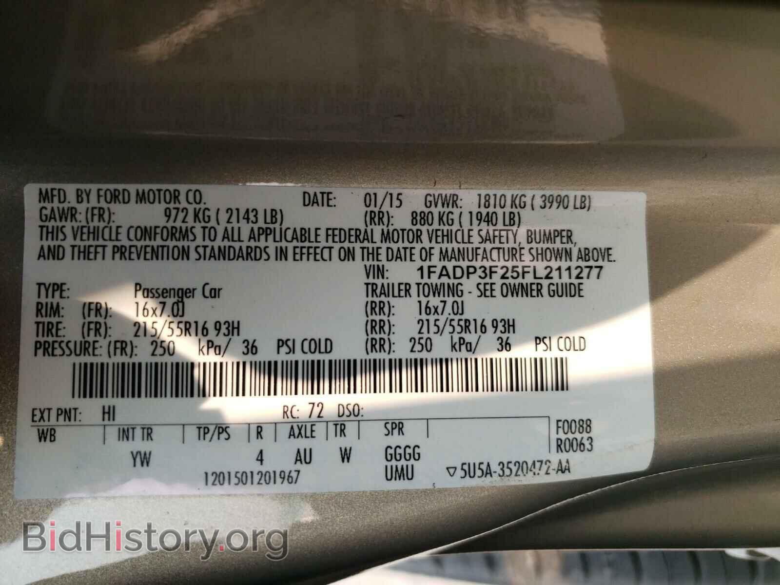 2015 FORD FOCUS - VIN: 1FADP3F25FL211277 - Фото 10