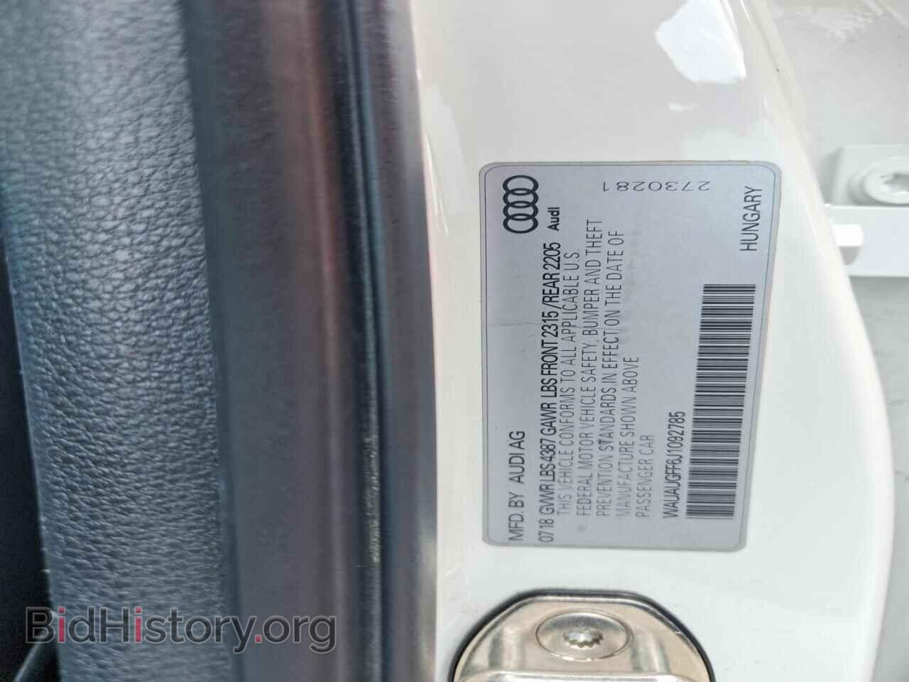 2018 AUDI A3 - VIN: WAUAUGFF6J1092785 - Фото 13