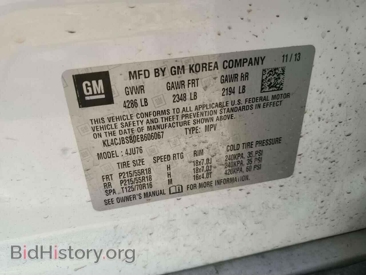 2014 BUICK ENCORE - VIN: KL4CJBSB0EB606067 - Photo 13