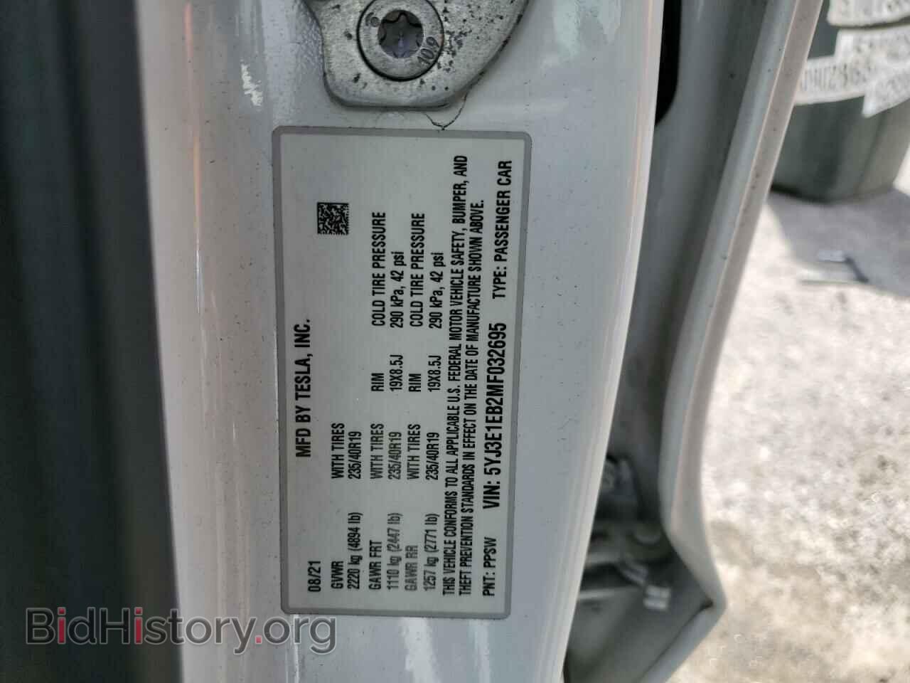2021 TESLA MODEL 3 - VIN: 5YJ3E1EB2MF032695 - Photo 14