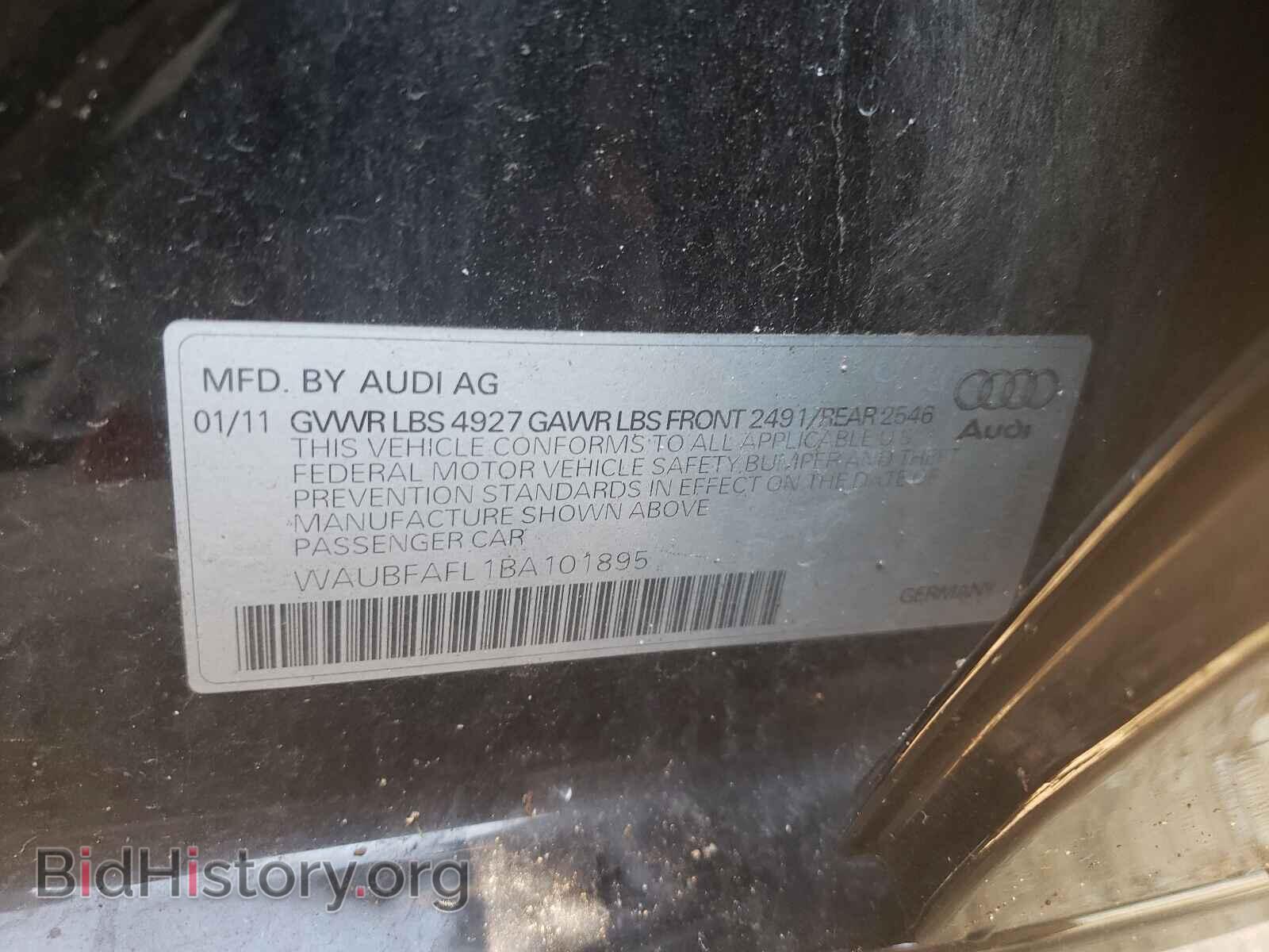 2011 AUDI A4 - VIN: WAUBFAFL1BA101895 - Фото 10