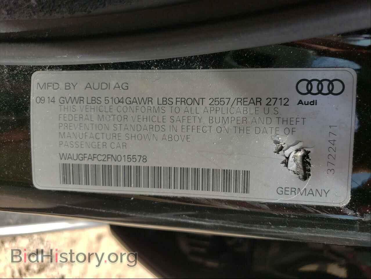 2015 AUDI A6 - VIN: WAUGFAFC2FN015578 - Фото 10