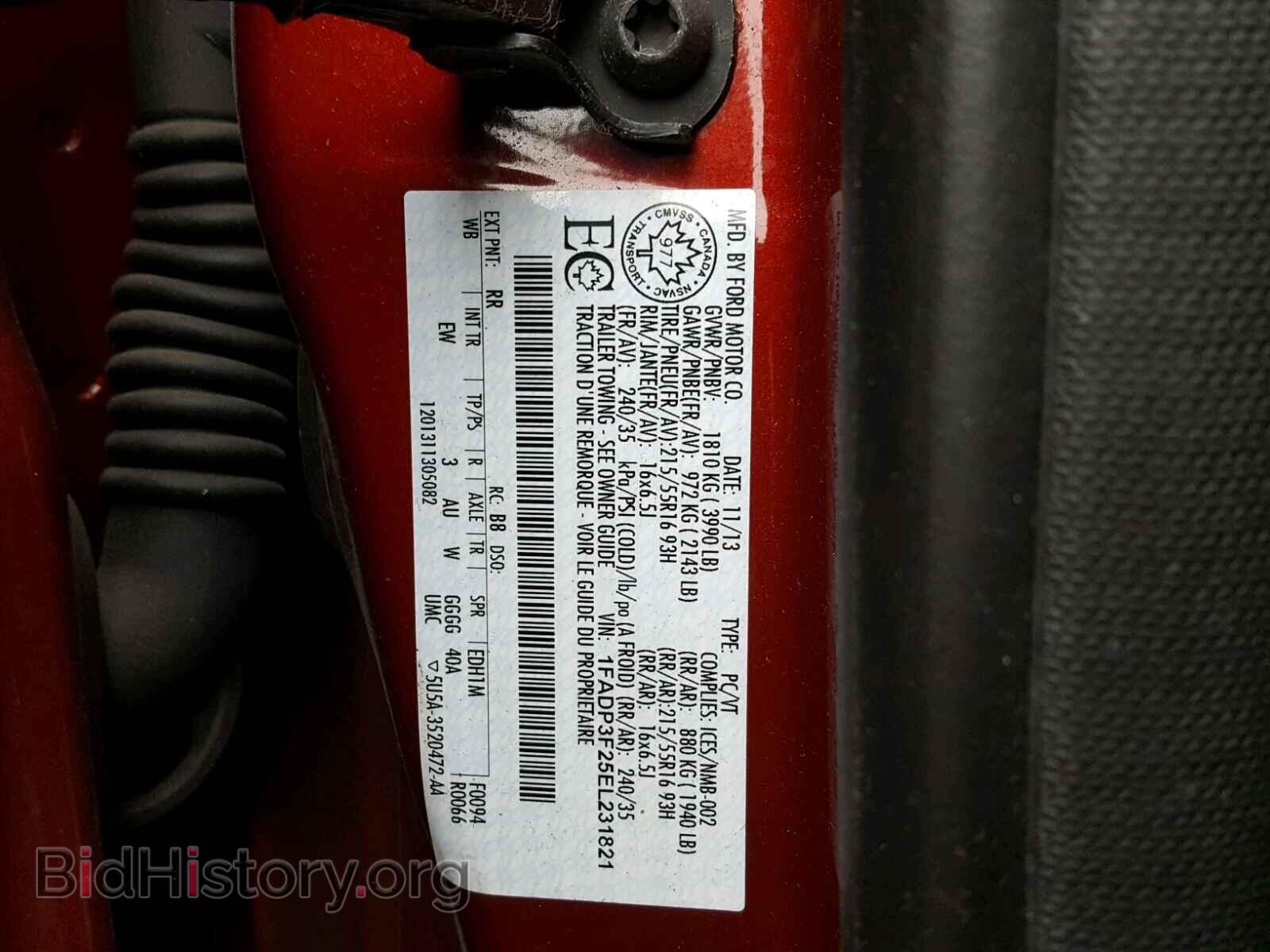 2014 FORD FOCUS SE - VIN: 1FADP3F25EL231821 - Фото 10