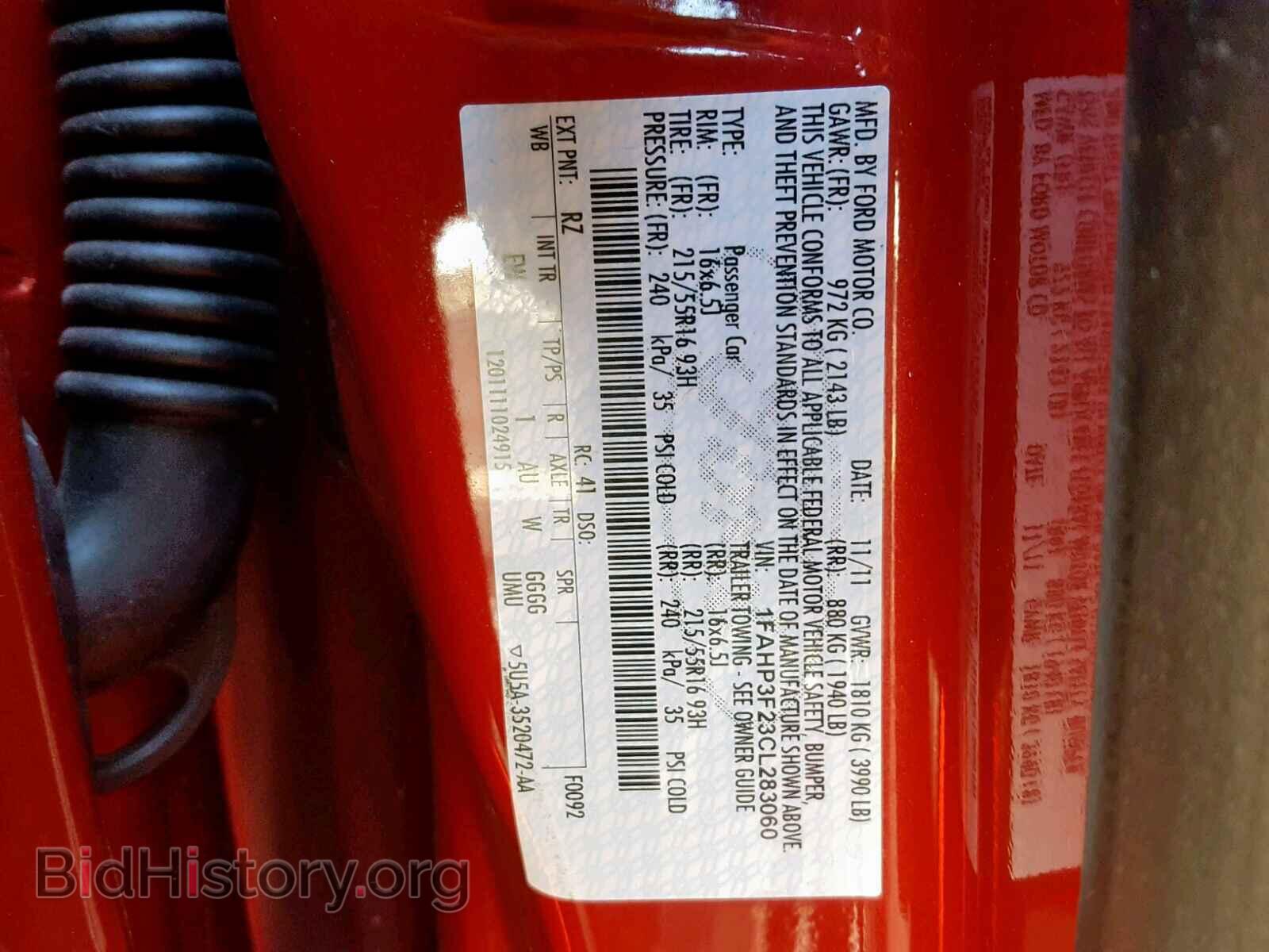 2012 FORD FOCUS SE - VIN: 1FAHP3F23CL283060 - Фото 10