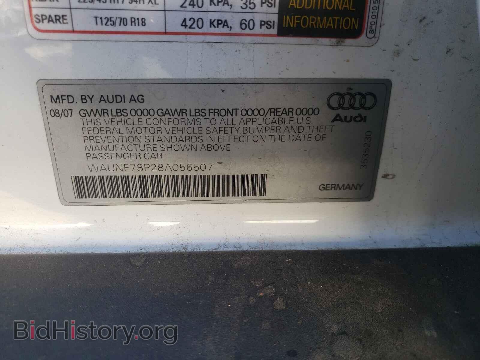 2008 AUDI A3 - VIN: WAUNF78P28A056507 - Фото 10