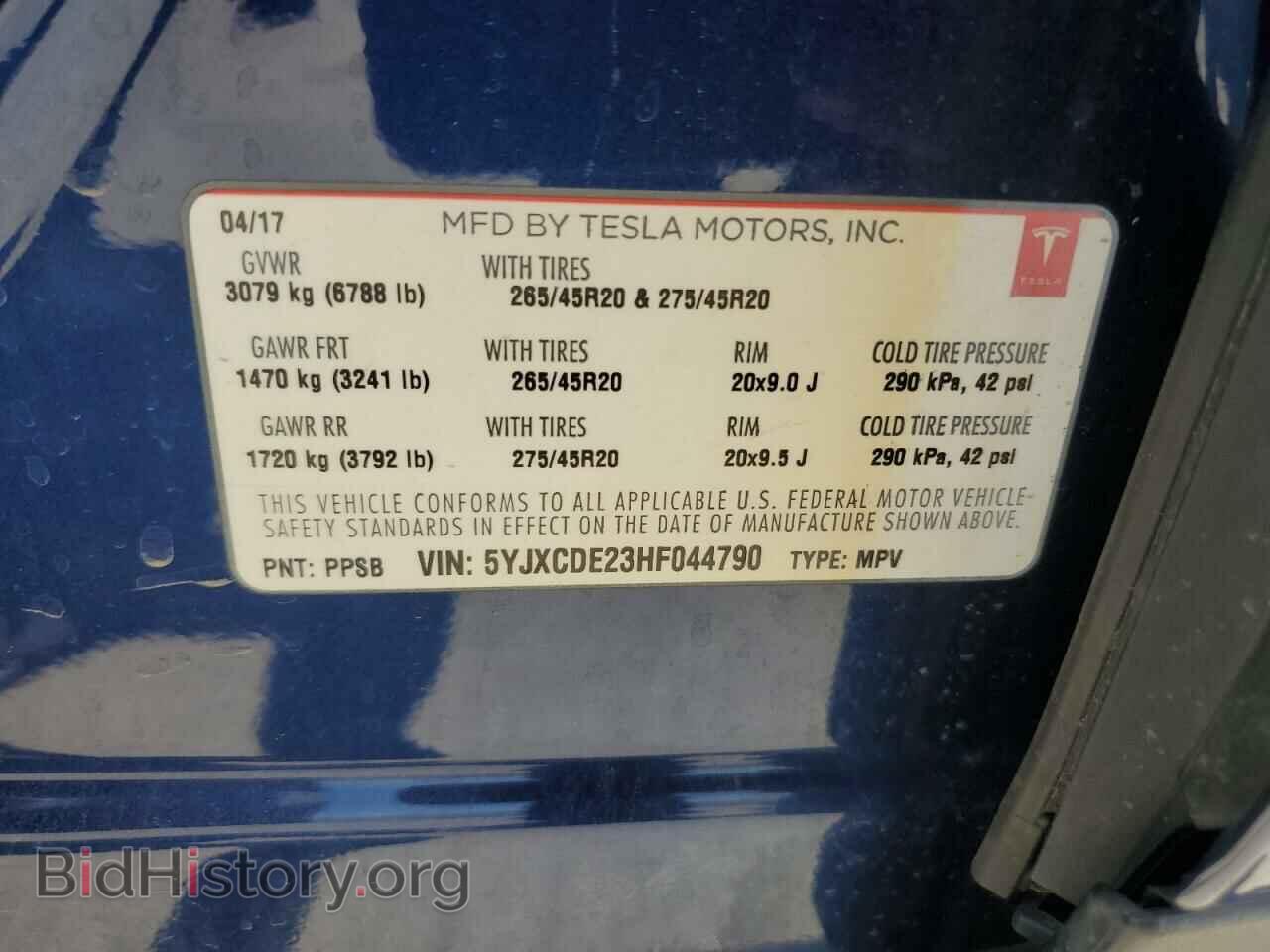 2017 TESLA MODEL X - VIN: 5YJXCDE23HF044790 - Фото 14