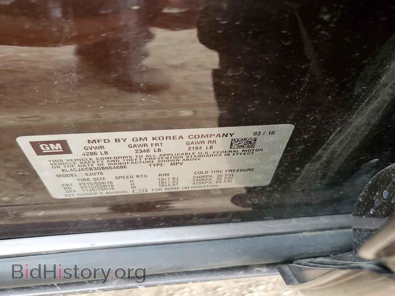 2016 BUICK ENCORE - VIN: KL4CJASB3GB664686 - Photo 12