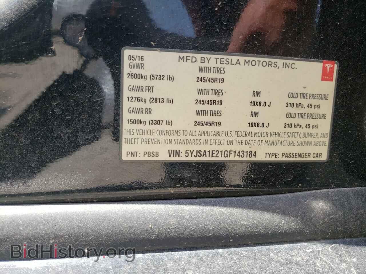 2016 TESLA MODEL S - VIN: 5YJSA1E21GF143184 - Фото 10