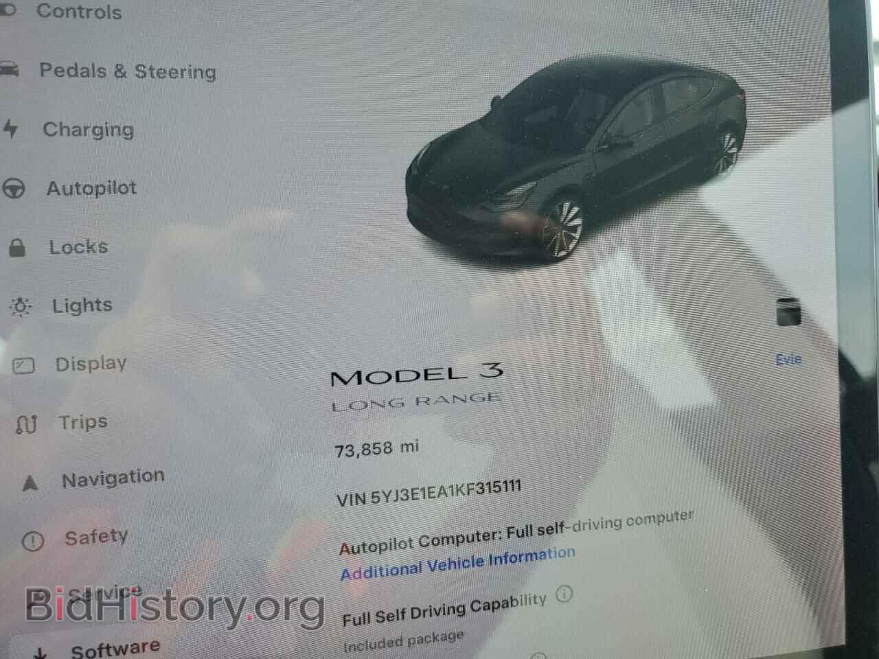 2019 TESLA MODEL 3 - VIN: 5YJ3E1EA1KF315111 - Фото 9