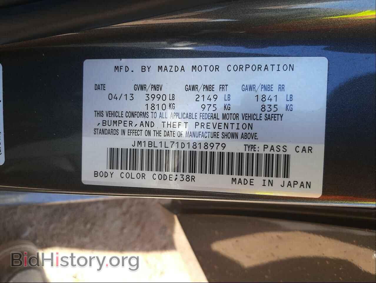 2013 MAZDA 3 - VIN: JM1BL1L71D1818979 - Фото 10