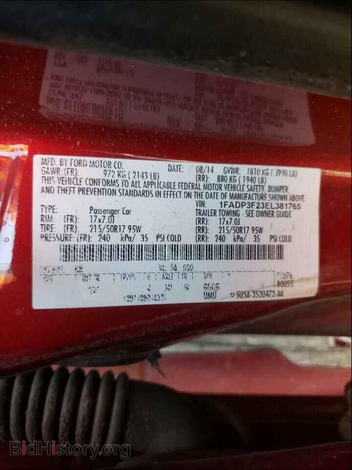2014 FORD FOCUS - VIN: 1FADP3F23EL381765 - Photo 10