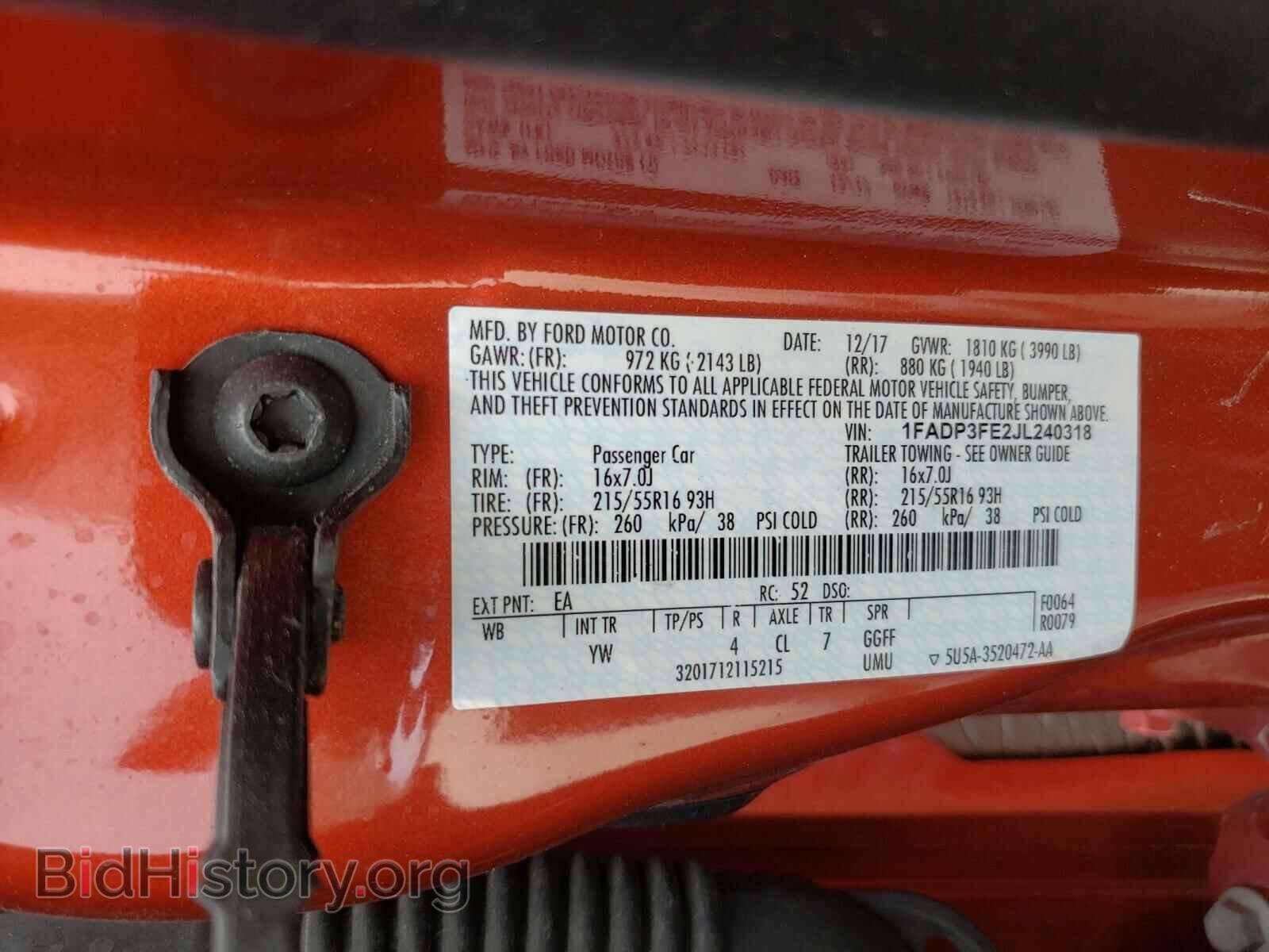 2018 FORD FOCUS - VIN: 1FADP3FE2JL240318 - Photo 10