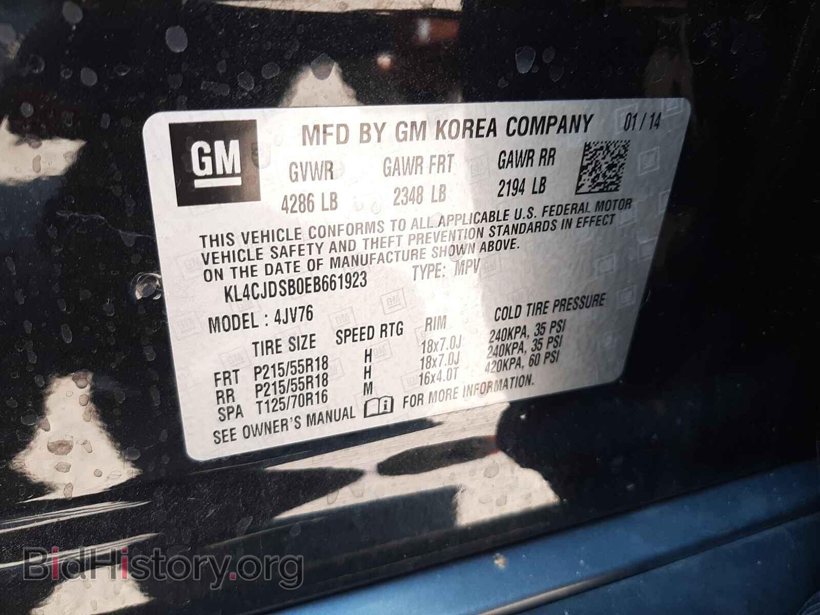 2014 BUICK ENCORE - VIN: KL4CJDSB0EB661923 - Photo 10