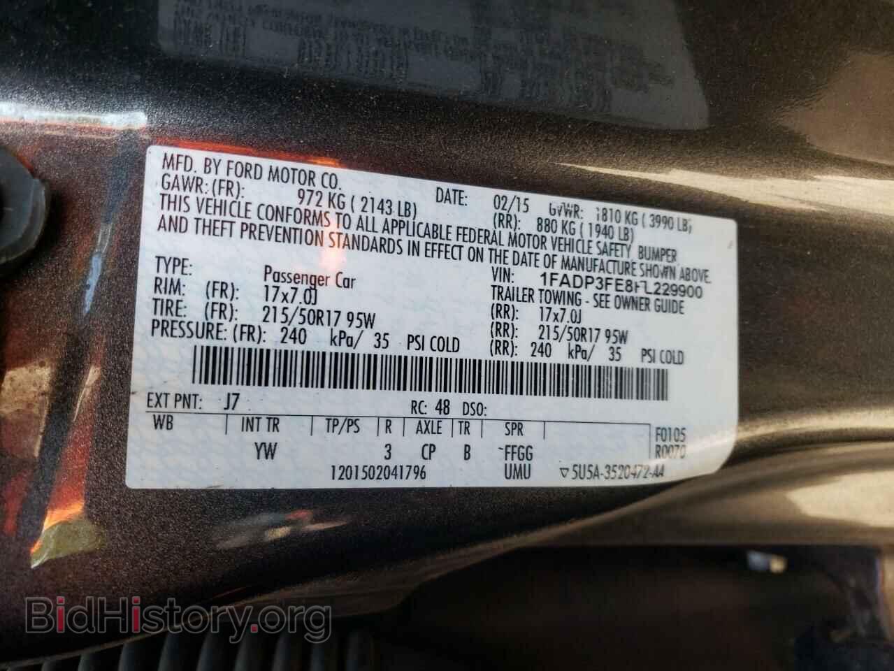 2015 FORD FOCUS - VIN: 1FADP3FE8FL229900 - Photo 10