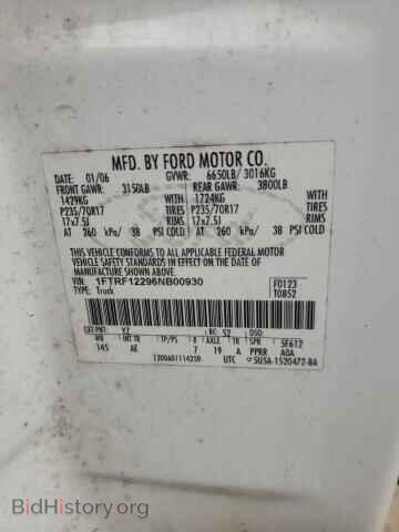 2006 FORD All Models - VIN: 1FTRF12296NB00930 - Фото 10