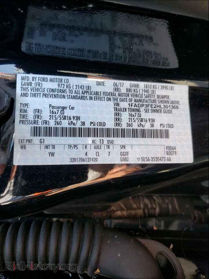 2017 FORD FOCUS - VIN: 1FADP3FE2HL301368 - Фото 10