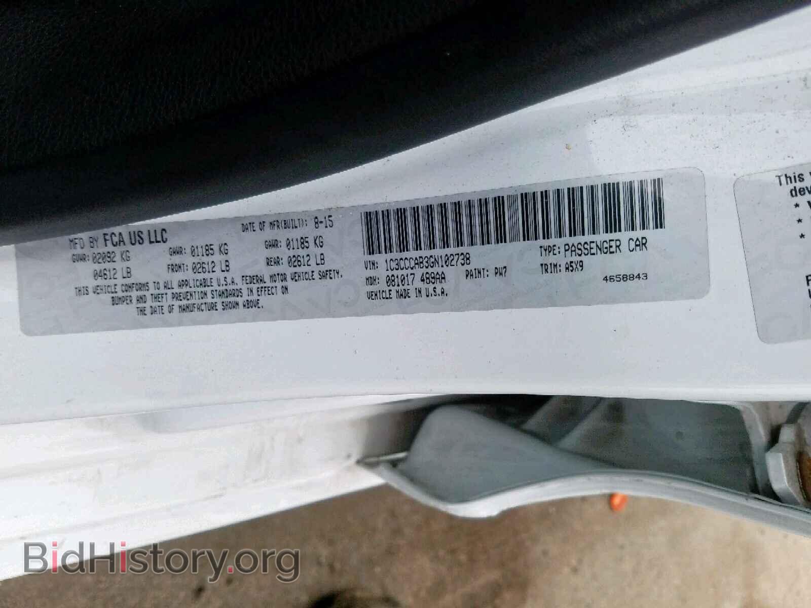 2016 CHRYSLER 200 - VIN: 1C3CCCAB3GN102738 - Photo 10