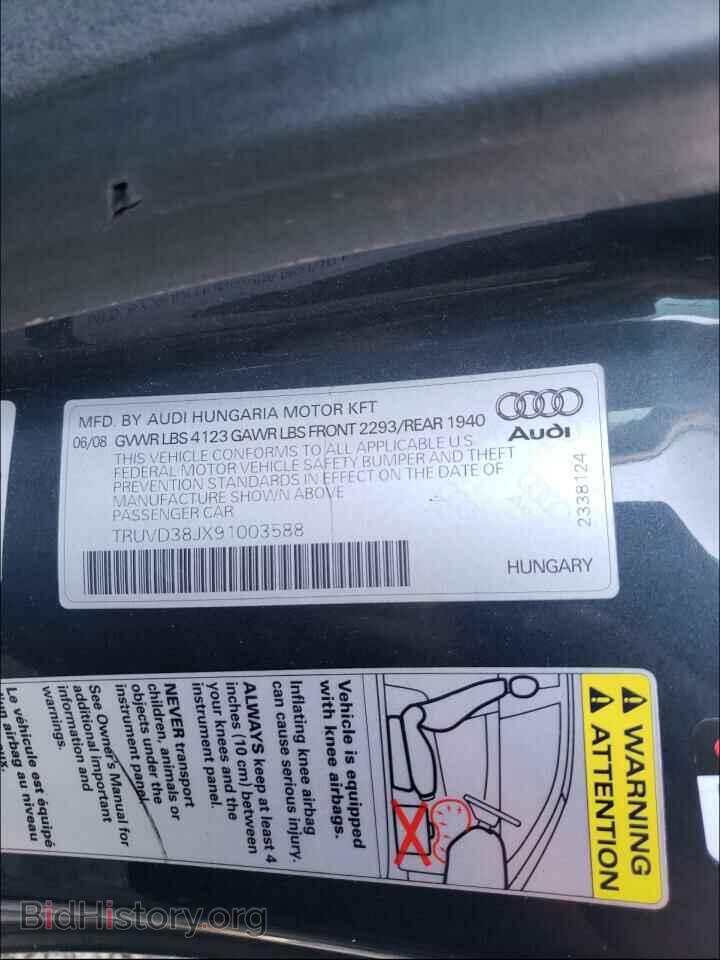 2009 AUDI TT - VIN: TRUVD38JX91003588 - Фото 10