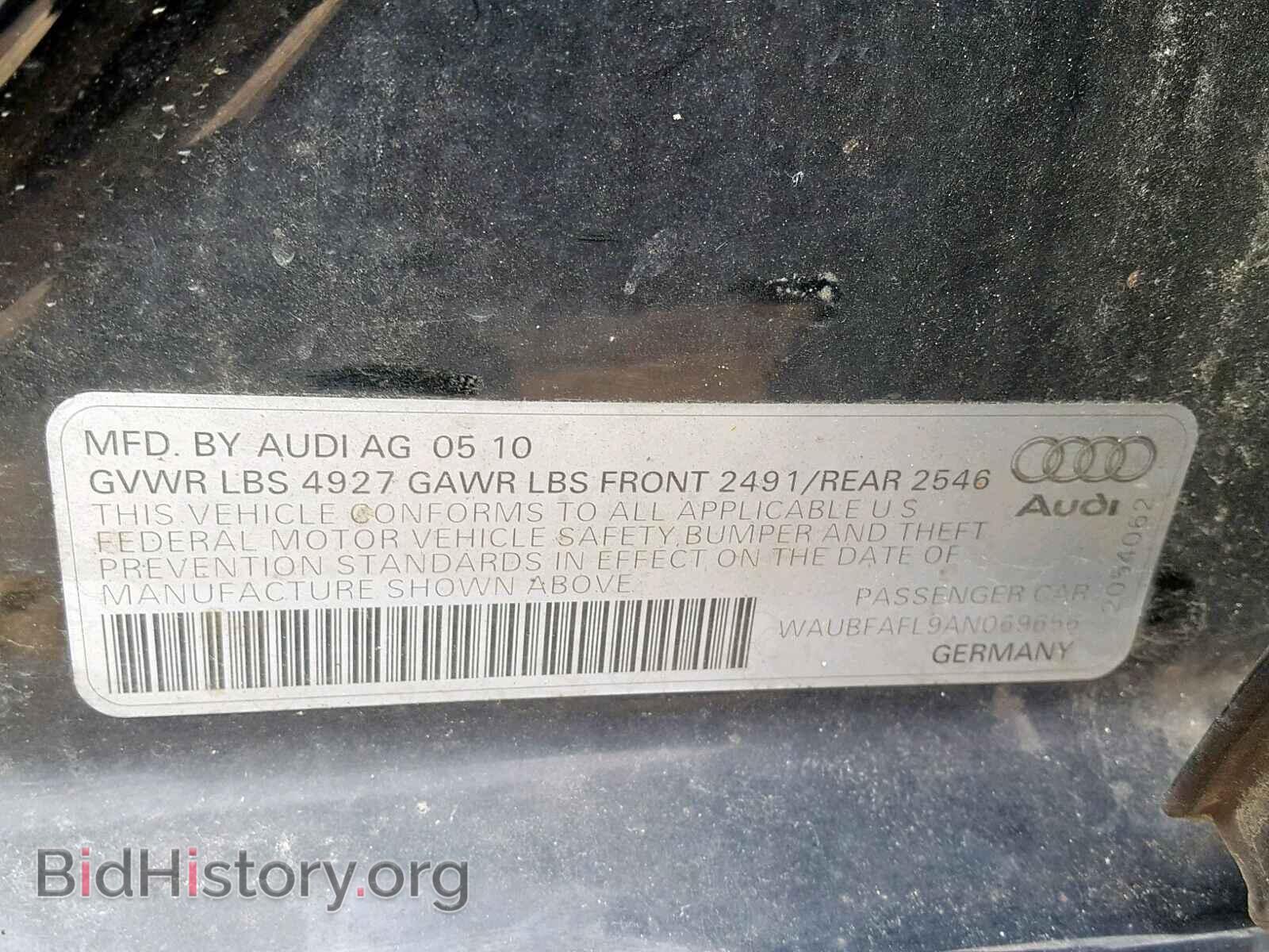 2010 AUDI A4 - VIN: WAUBFAFL9AN069656 - Фото 10