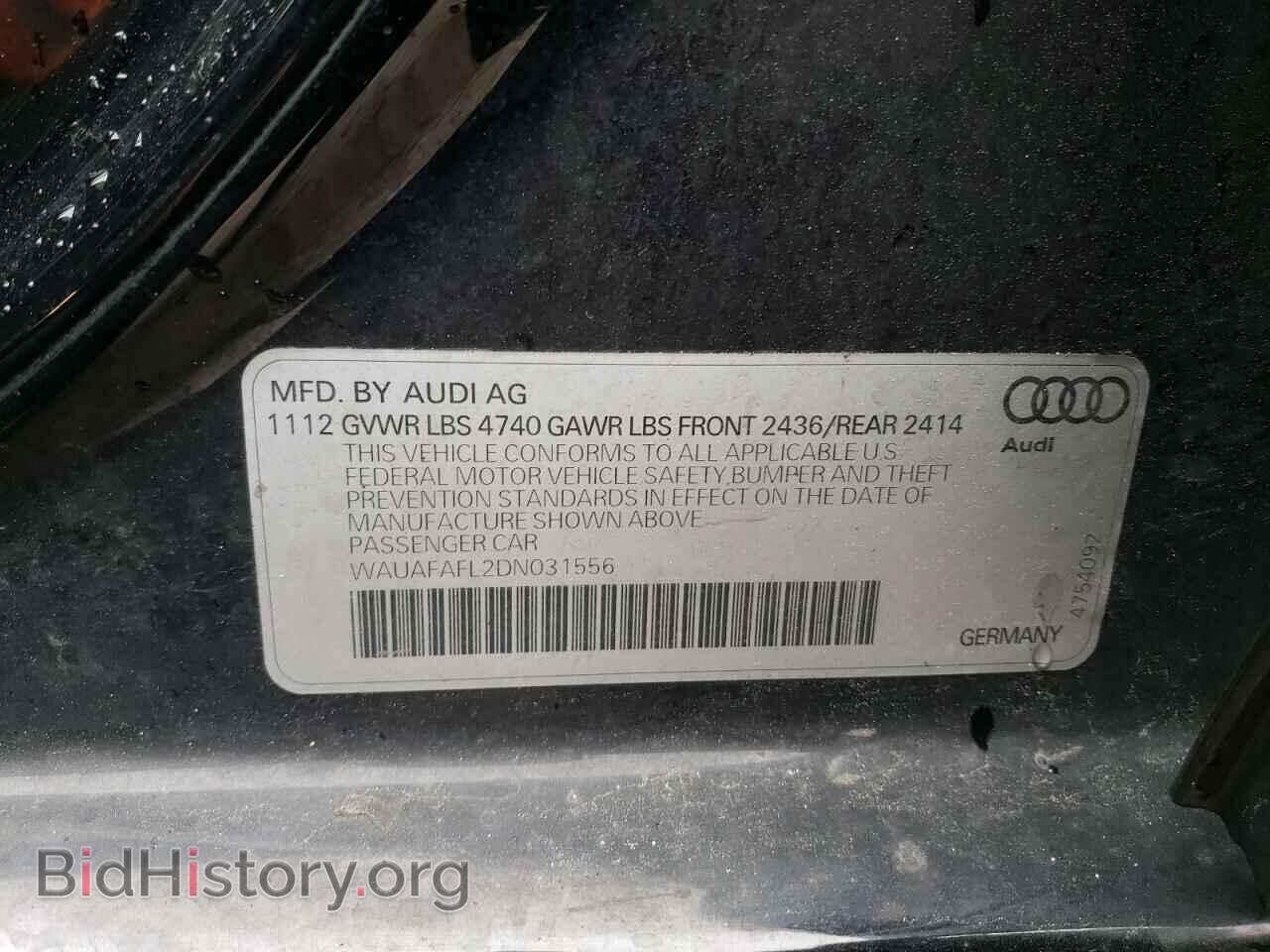 2013 AUDI A4 - VIN: WAUAFAFL2DN031556 - Photo 12