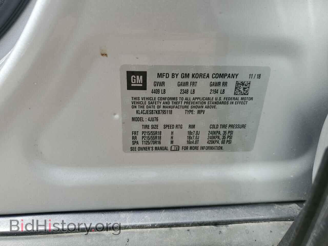 2019 BUICK ENCORE - VIN: KL4CJESB7KB795118 - Фото 13